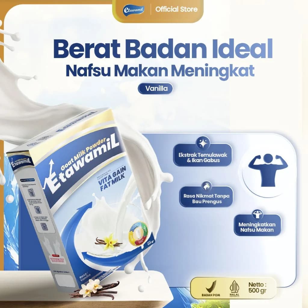 ETAWAMIL WEIGHT GAIN - Susu Gemuk Badan & Penambah Berat Badan Alami 500 Gram