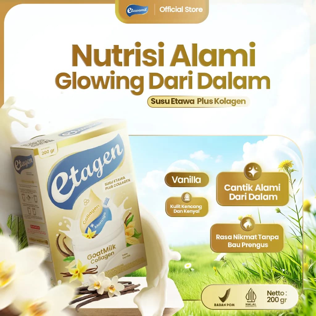ETAWAMIL Susu Kolagen Rasa Vanila 200 Gram